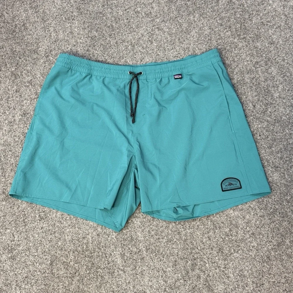 Patagonia Hydro Series Board Shorts Men's 2XL Teal Green Beachwear Surfing